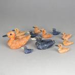 Beeldje - 11 carved crystal ducks - Steen, Kristal, Antiek en Kunst