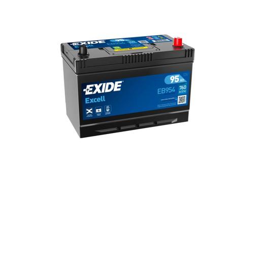 Exide Excell accu | EB954 | 12V 95Ah, Auto-onderdelen, Accu's en Toebehoren, Ophalen of Verzenden
