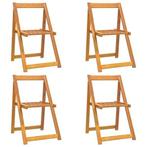 Acacia Tuinstoelen 4x Inklapbaar | Tweedekansje OP=OP, Tuin en Terras, Ophalen of Verzenden, Nieuw, Hout, Inklapbaar
