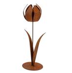 Roest decoratieve tulp 9x27 cm – Handgemaakte tuindecoratie, Verzenden, Nieuw