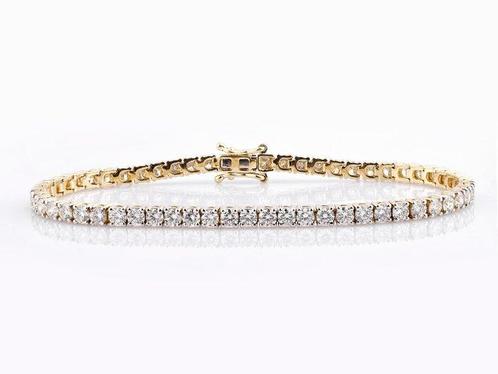 Armband - 14 karaat Geel goud - 5.09ct. tw. Diamant, Sieraden, Tassen en Uiterlijk, Armbanden