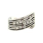 Witgouden ring met diamant 18 krt, Sieraden, Tassen en Uiterlijk, Ringen, Verzenden, Zo goed als nieuw, Wit, Goud