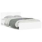 vidaXL Bedframe met hoofdeinde en LED wit 140x200 cm, Huis en Inrichting, Verzenden, Wit, 140 cm, 200 cm