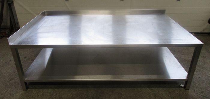 RVS Werktafel, Tafel links, B175 x D100 x H55cm, Zakelijke goederen, Horeca | Keukenapparatuur, Gebruikt