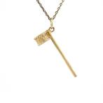 Gouden vintage korfbal paal hanger 14 krt, Ophalen of Verzenden, Nieuw