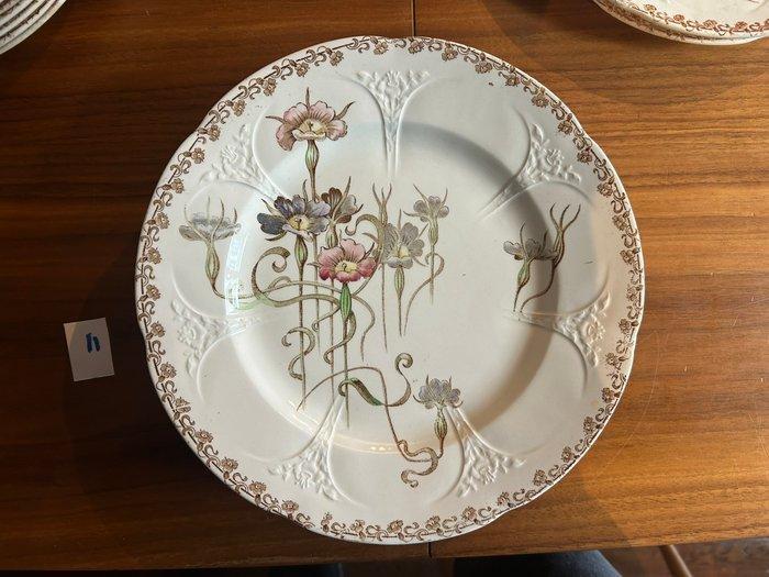 Longwy - Tafelservies (68) - Nielles - Aardewerk, Antiek en Kunst, Antiek | Glas en Kristal