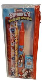 Gevulde Etui 6-delige Schrijfset met diverse schoolartikele, Verzenden, Nieuw