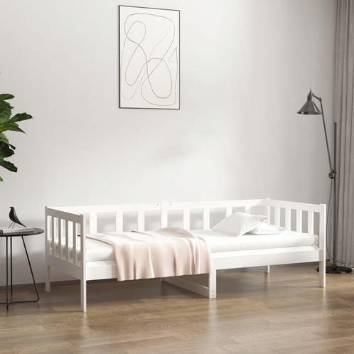 vidaXL Slaapbank zonder matras 80x200 cm massief grenenhout, Huis en Inrichting, Slaapkamer | Bedden, 80 cm, 200 cm, Wit, Eenpersoons