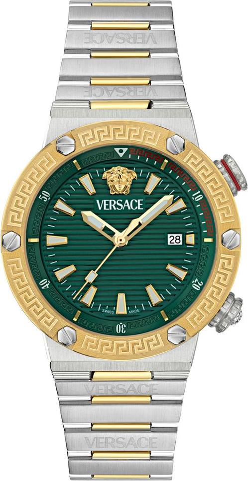 Versace VE8G00524 Greca Logo horloge 43 mm, Sieraden, Tassen en Uiterlijk, Horloges | Heren, Staal, Nieuw, Staal, Overige merken