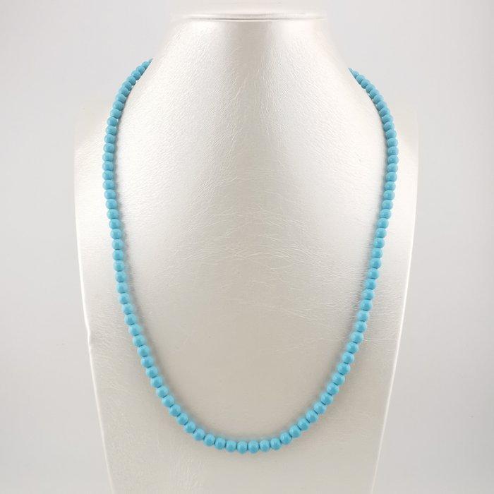Turquoise - Zilver - Halsketting - ambachtelijke bewerking, Verzamelen, Mineralen en Fossielen