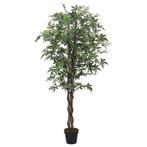 vidaXL Kunstplant esdoornboom 224 bladeren 80 cm groen, Verzenden, Nieuw