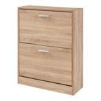 Schoenenkast Sykkylven 2 kleppen sonoma eiken 81x63x24 cm [e, Verzenden, Nieuw