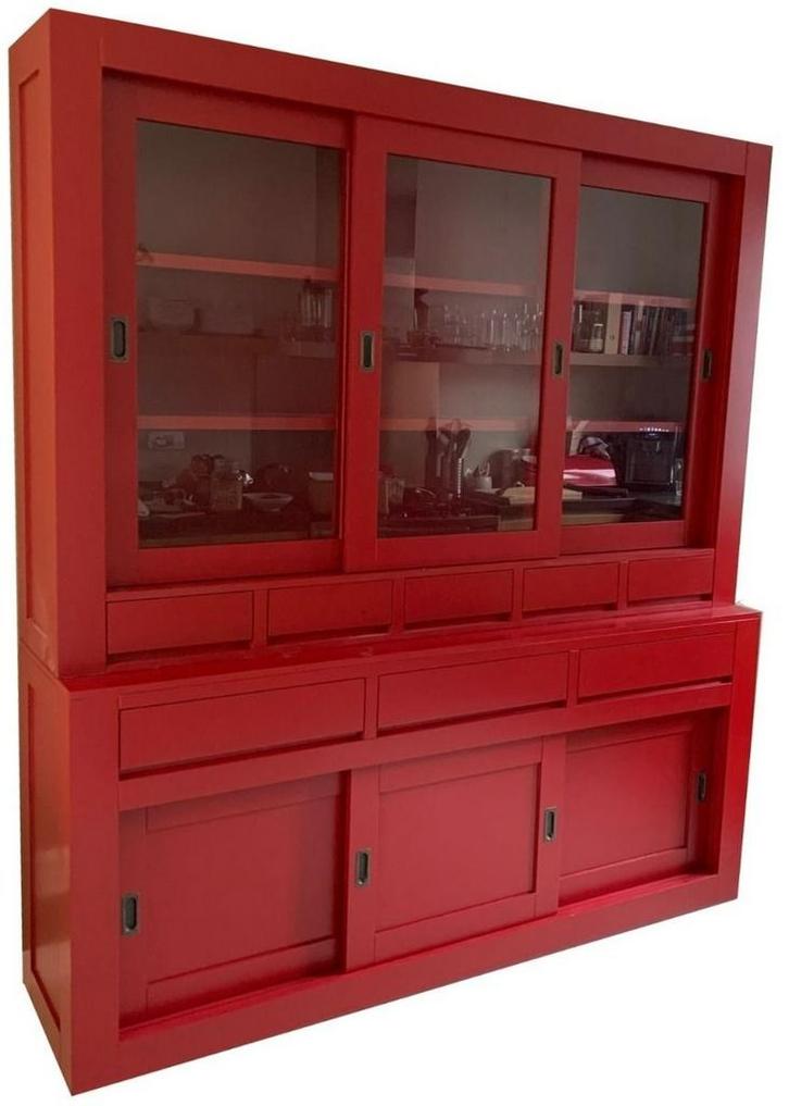 Buffetkast robijnrood Otterlo soft close 200cm, Huis en Inrichting, Kasten | Buffetkasten, Ophalen of Verzenden