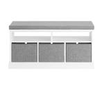 Schoenenkast met Zitkussen en 3 Opbergmanden, Verzenden, Nieuw