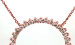 Halsketting - 14 karaat Roségoud - 1.00ct. tw. Diamant, Sieraden, Tassen en Uiterlijk, Kettingen, Nieuw