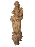 Snijwerk, feine Holzfigur Madonna mit Kind auf einer, Antiek en Kunst, Antiek | Boeken en Bijbels
