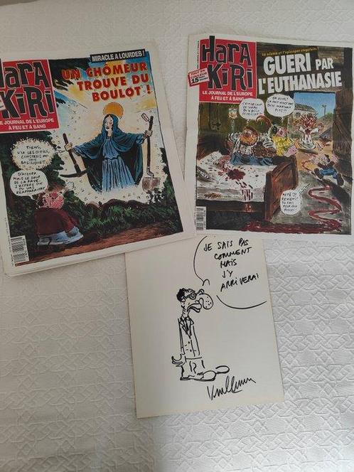 Vuillemin - 1 Oorspronkelijk gesigneerd ontwerp + 2x, Boeken, Stripboeken