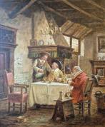 Hein van Doren (1930-2003) - Gesellige Runde in der Stube, Antiek en Kunst