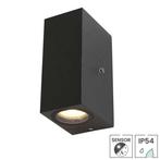 Buitenlamp met sensor zwart IP54 | Daglichtsensor | E27, Tuin en Terras, Buitenverlichting, Verzenden, Minder dan 50 watt, Wandlamp