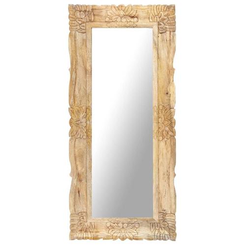 vidaXL Spiegel 110x50 cm massief mangohout, Huis en Inrichting, Woonaccessoires | Spiegels, Nieuw, Verzenden