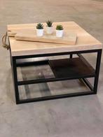 Houten salontafel vierkant - 4cm dik eiken, Huis en Inrichting, Tafels | Salontafels, Verzenden, Nieuw