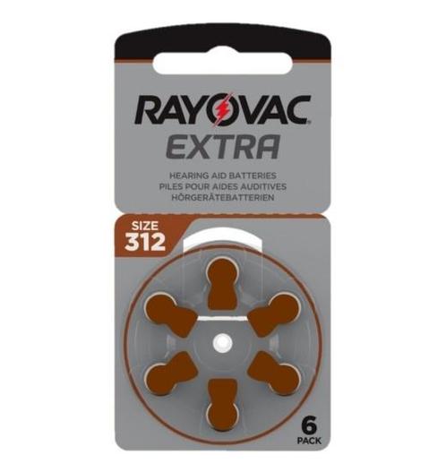 Rayovac Hoorapparaat batterij 312AU bruin (6 stuks), Diversen, Verpleegmiddelen, Nieuw, Ophalen of Verzenden