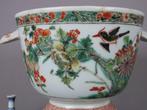 Kangxi (1661-1722) - Wijnkoeler - Een ijsvogel Famille Verte, Antiek en Kunst