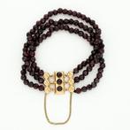 Armband - 14 karaat Geel goud - Granaat, Nieuw