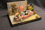 Diorama Achtertuin met Citroën DS Cabriolet 1:24, Hobby en Vrije tijd, Modelbouw | Figuren en Diorama's, Ophalen of Verzenden