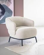 Fauteuil Eleonora DAVID Beige *NIEUW*, Nieuw, 75 tot 100 cm, Ophalen of Verzenden, Stof