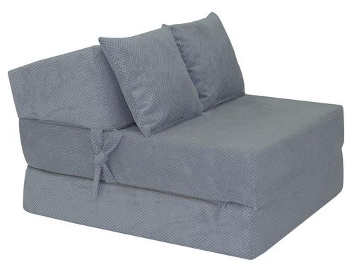 Opvouwbaar matras - 200x70x15cm - velvet dot - grijs, Huis en Inrichting, Slaapkamer | Matrassen en Bedbodems, Nieuw, Ophalen of Verzenden