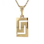 Gouden meander hanger 14 krt, Sieraden, Tassen en Uiterlijk, Ophalen of Verzenden, Nieuw