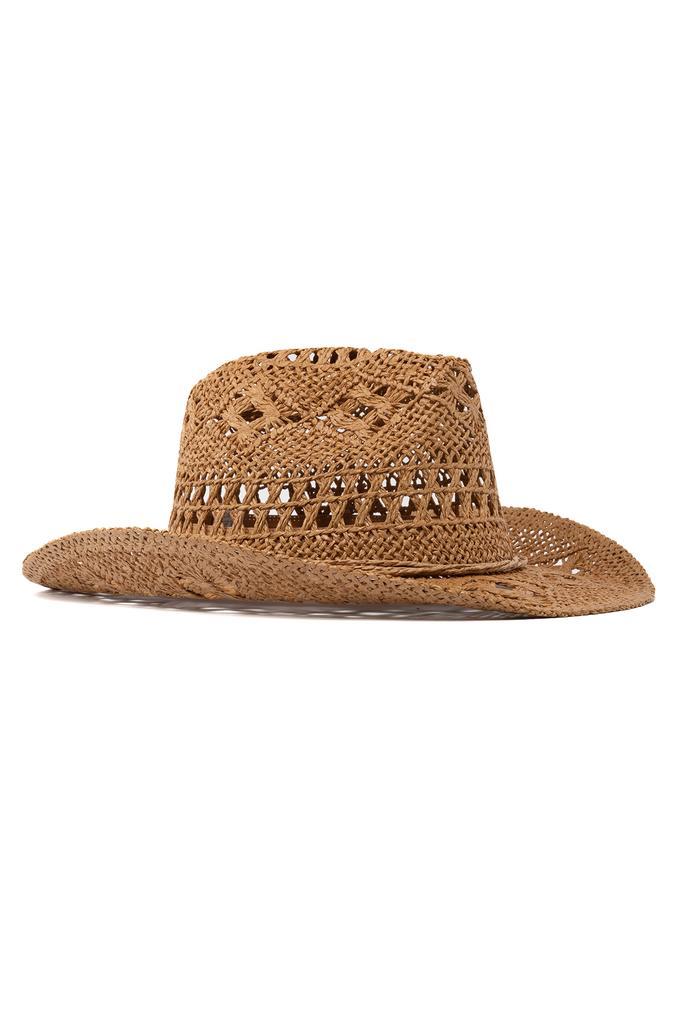 Cowboyhoed Raffia Lichtbruin Bruine Gevlochten Stro Cowboy W, Kleding | Heren, Carnavalskleding en Feestkleding, Nieuw, Overige maten