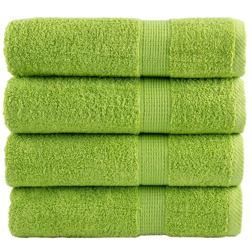 vidaXL Badhanddoeken SOLUND 4 st 600 g/m² 70x140 cm, Huis en Inrichting, Badkamer | Badtextiel en Accessoires, Groen, Nieuw, Verzenden