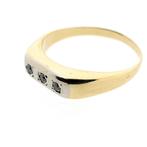 Gouden ring met zirconia (solitair ring) (solitair ring), Sieraden, Tassen en Uiterlijk, Ringen, Gebruikt, Overige kleuren, Ophalen of Verzenden