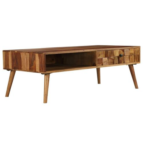 vidaXL Salontafel 110x50x37 cm acaciahout met honing, Huis en Inrichting, Tafels | Salontafels, 100 tot 150 cm, Nieuw, Overige houtsoorten