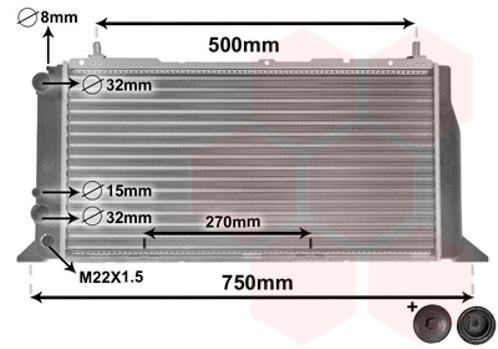 RADIATOR VOOR AUDI 80 B3 1986-1991 893121251, Auto-onderdelen, Airco en Verwarming, Nieuw, Ophalen of Verzenden