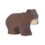 Holztiger - Houten Dieren - Bruine beer klein 8 cm, Nieuw