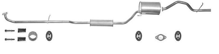 Complete Uitlaat Middendemper + Einddemper Daihatsu Cuore, Auto-onderdelen, Uitlaatsystemen, Nieuw, Verzenden