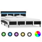 vidaXL Bedframe met LED kunstleer zwart 120x200 cm, Huis en Inrichting, Slaapkamer | Bedden, Overige materialen, Verzenden, Zwart