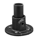 Buiskoppeling Ronde voetplaat Ø 26,9 mm Zwart Gelakt Staal, Verzenden, Nieuw