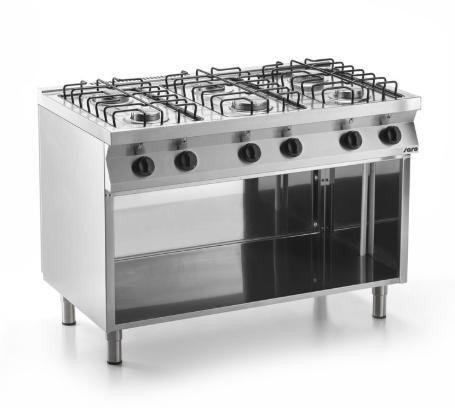 Gasfornuis Met Onderstel | 6 Pit | 1200x700x(H)850mm Saro, Zakelijke goederen, Horeca | Keukenapparatuur, Verzenden