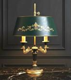 Lucien Gau - Tafellamp - Somptuous Swans bouillotte lamp -