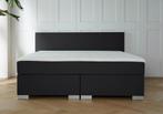 ACTIE! Boxspring Barcelona 140 200 Zwart, Verzenden, Zwart, Nieuw, 140 cm
