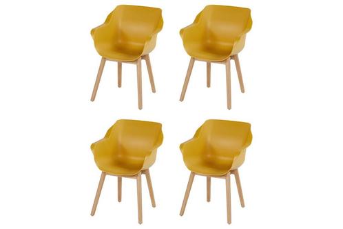 Set van 4- Hartman Sophie Studio diningstoel- Curry Yellow-, Tuin en Terras, Tuinstoelen, Nieuw, Overige materialen, Verzenden