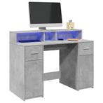 vidaXL Bureau met LED-verlichting 120x55x91 cm bewerkt hout, Verzenden, Nieuw