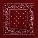 Haarband Bandana Zakdoek Paisley Print Bordeaux Rood, Nieuw
