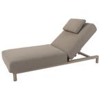 Madeira ligbed met hoofdondersteuning latte 4 Seasons, Tuin en Terras, Ophalen of Verzenden, Nieuw, Aluminium