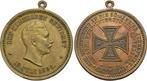 Bronze-medaille 1896 Brandenburg-Preussen Pruisen Wilhelm..., Verzenden