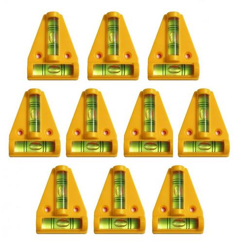Set van 10 kruiswaterpassen met schroefgaten (geel), Doe-het-zelf en Verbouw, Gereedschap | Handgereedschap, Nieuw, Ophalen of Verzenden